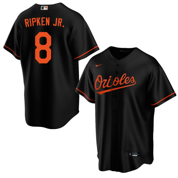 Nike Men #8 Cal Ripken Jr. Baltimore Orioles Baseball Jerseys Sale-Black